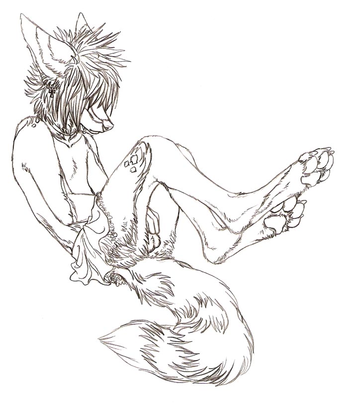 balls canine crossdressing male piercing speed_(artist) topless wolf