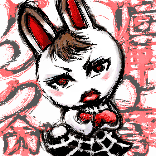 animal_crossing brown_hair bunny doubutsu_no_mori lowres nintendo rabbit red_eyes tiffany