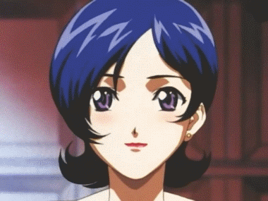 animated animated_gif blue_hair dr._marilyn_willow lowres penis pinky_out soreyuke_marin-chan testicles