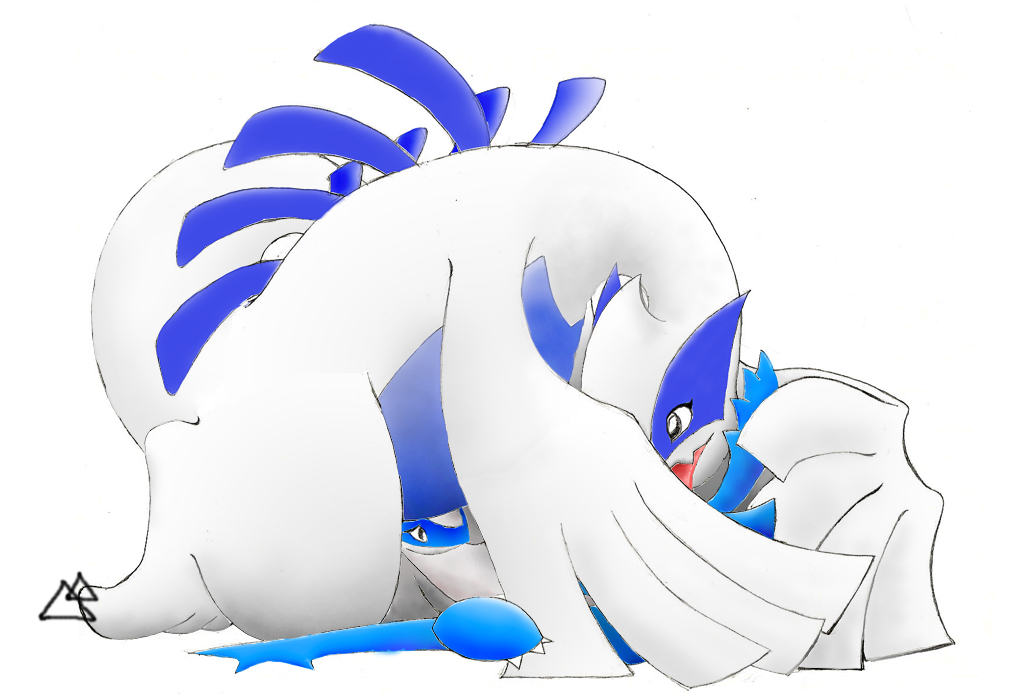 covering_self licking lugia oral pok&eacute;mon size_difference tail tensor tongue white