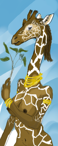 acinyo breasts female giraffe nude solo