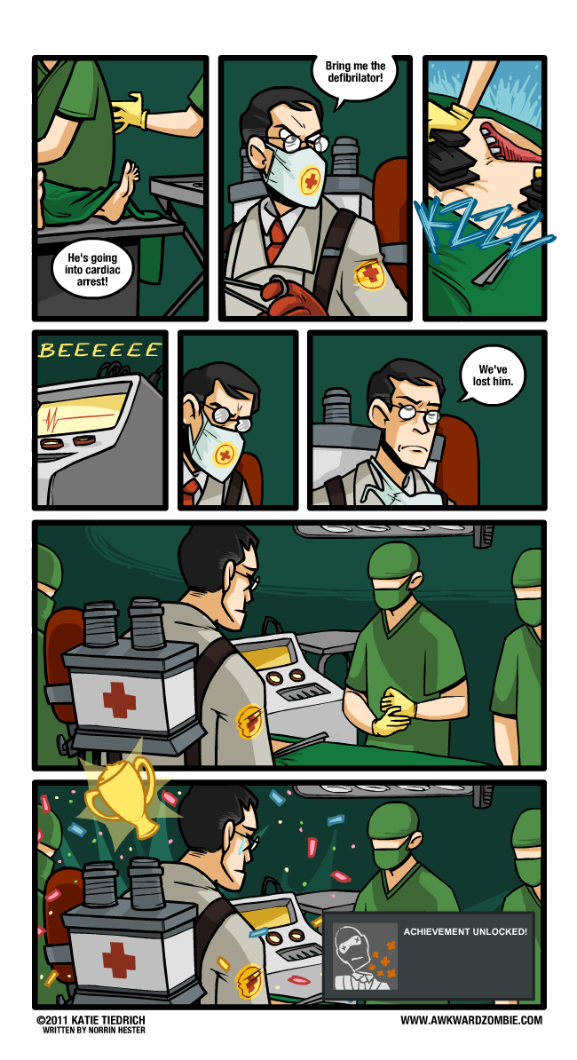 comic doctor english_text humor humour katie_tiedrich medic medic_(team_fortress_2) medical team_fortress_2 text trophy video_games