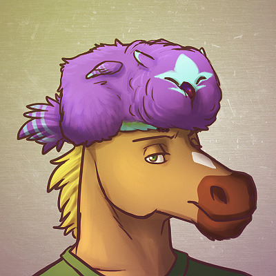 avian blonde_hair couple duo equine eyes_closed female feral green_clothing green_eyes gryphon gryphon_hat hair haters_gonna_hate horse leon looking_at_viewer male mammal merygryph merystic multi-colored_body smile