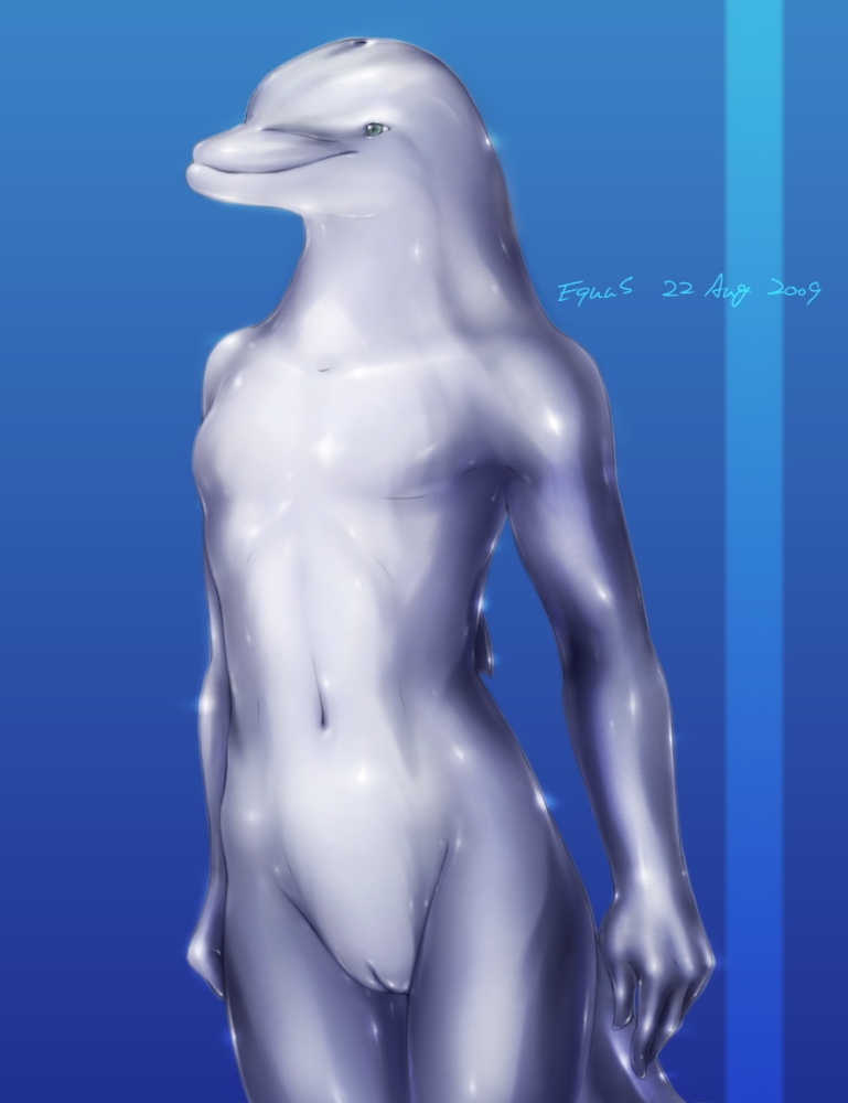 cetacean cuntboy dolphin equus intersex marine nude solo