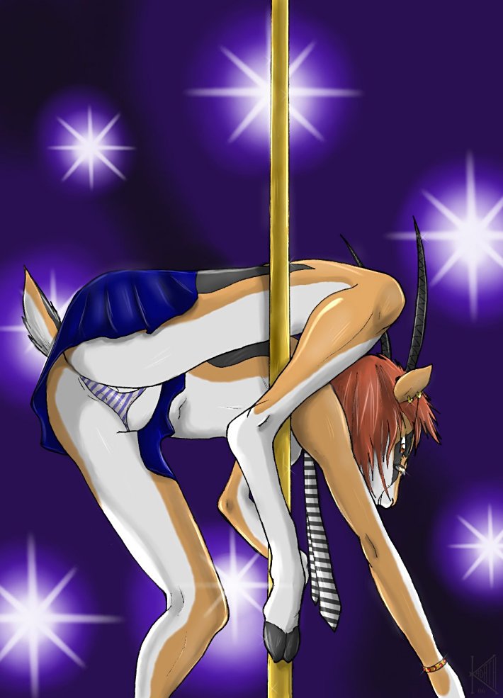 antelope diamond female gazelle kadath panties pole solo stripper underwear upskirt