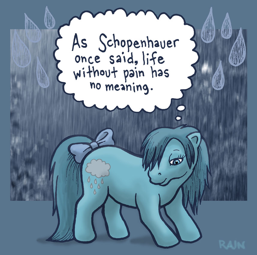 dc_simpson english_text equine female feral horse lol my_little_depressed_pony my_little_pony rain solo