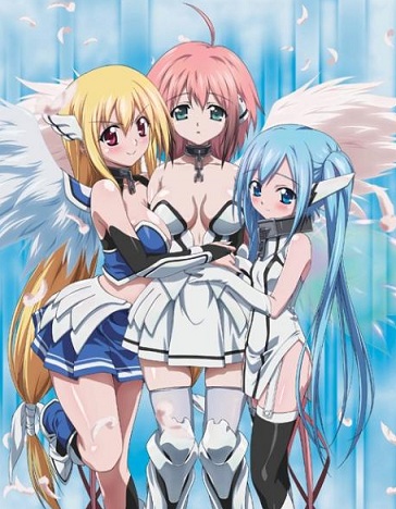 3girl 3girls age_difference big_breasts blonde_hair blue_hair breasts child large_breasts lolicon long_hair lowres multiple_girls pink_hair small_breast small_breasts