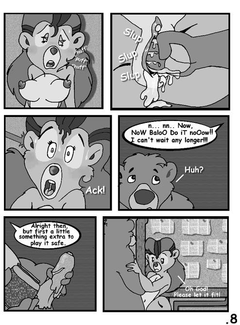 breasts comic disney english_text erection female fingering greyscale male masturbation monochrome nipples nude penis rebecca_cunningham straight talespin text the_five_year_bitch uncut unknown_artist