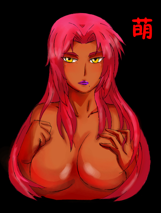 breasts dark_skin ingrid_(taimanin_asagi) large_breasts lipstick long_hair makai_kishi_ingrid makeup mole taimanin_asagi taimanin_murasaki