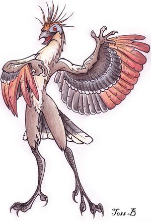 ambiguous_gender avian bird claws f0xyme hoatzin_(bird) nude solo wings