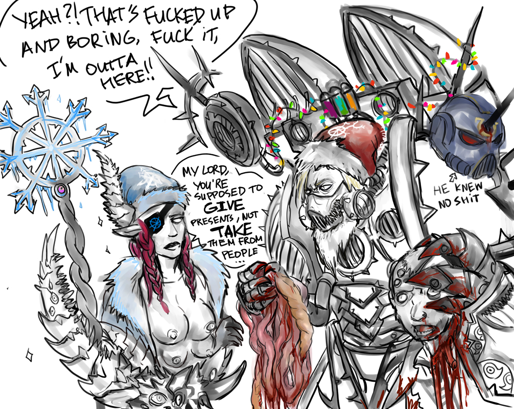 chaos chaos_space_marine christmas daemonette torture-device warhammer_40k