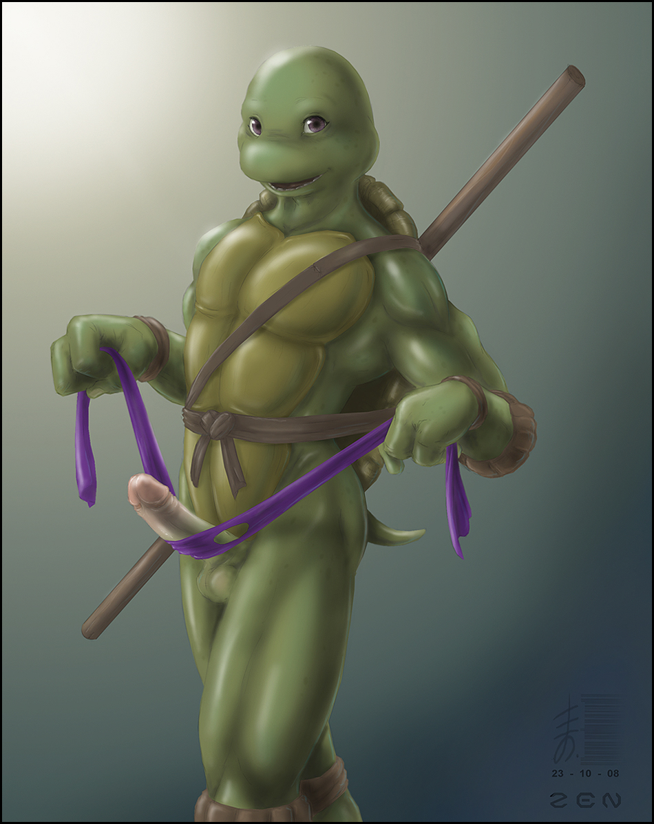 donatello_(tmnt) male penis solo standing teenage_mutant_ninja_turtles turtle zen