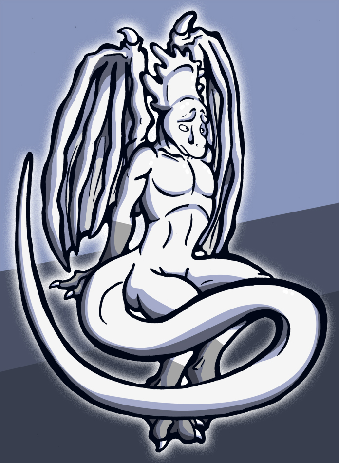 girly larathen ouros_(character) white-dragon white_dragon wings