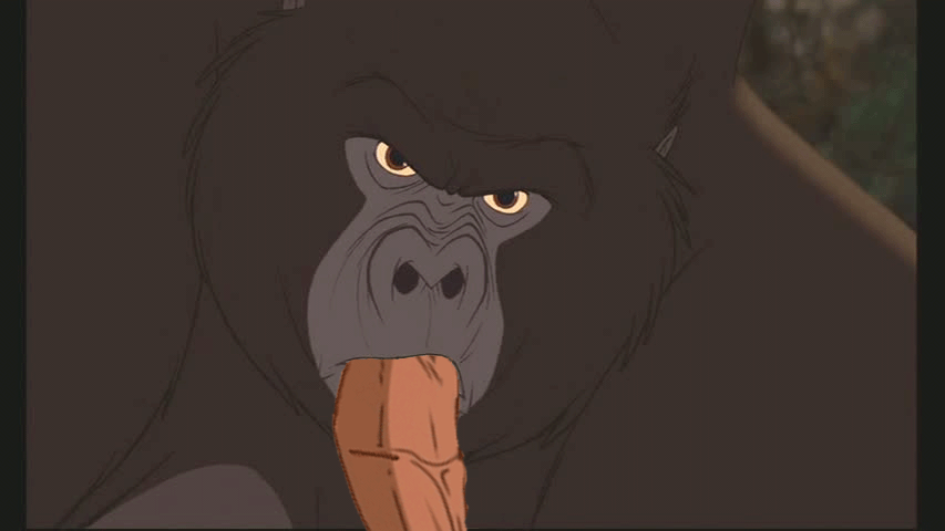animated ape disney edit erection fellatio gay gorilla kerchak male mammal oral oral_sex penis primate screencap sex tarzan