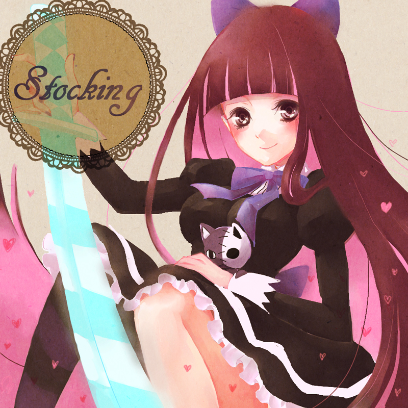 blush panty_&amp;_stocking_with_garterbelt smile stocking_(character) stocking_(psg) stripes_i_&amp;_ii sword weapon