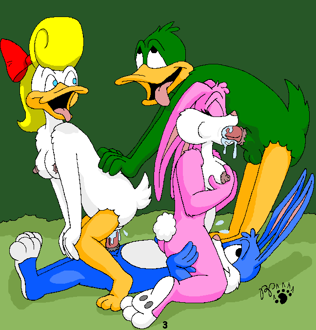 babs_bunny buster_bunny kthanid plucky_duck shirley_the_loon tiny_toon_adventures