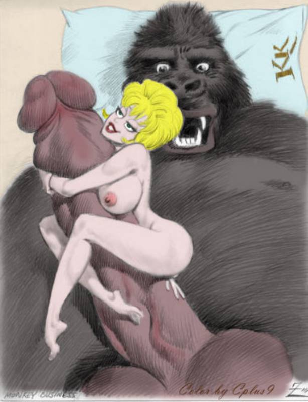annie_fanny ape balls big_balls big_breasts big_penis blonde_hair breasts duo erection female gorilla green_eyes hair huge_breasts huge_penis human julius_zimmerman king_kong male mammal monkey nipples nude penis penis_riding primate sex size_difference size_play straight titfuck zimmerman
