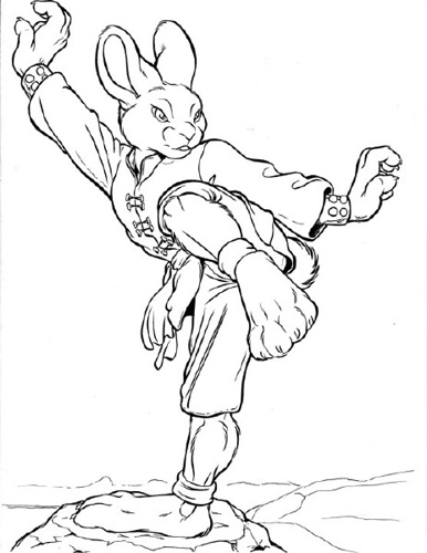 jade lagomorph rabbit solo warrior