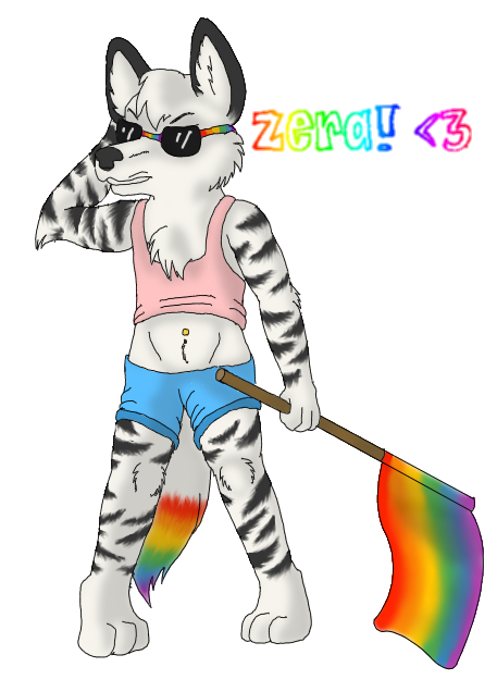 attitude flag flaming_gay gay lol male mercury_(artist) ow_my_masculinity parody smirk stupid sunglasses zera