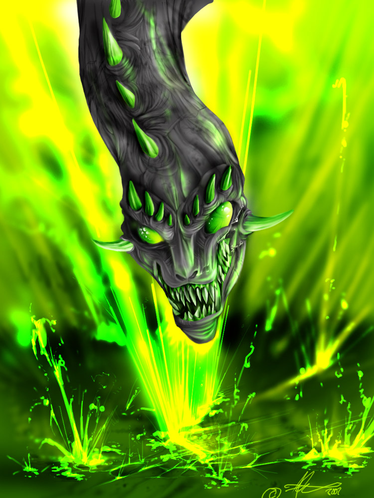 amelia_stoner dragon explosion feral green grin head lava scalie solo