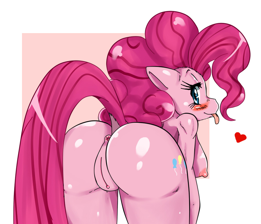 &hearts; :p anthro anthrofied blue_eyes blush breasts butt cutie_mark equine female friendship_is_magic fur hair horse looking_at_viewer mammal my_little_pony nipples pink_fur pink_hair pinkie_pie_(mlp) pony presenting presenting_hindquarters pussy solo sssonic2 tongue tongue_out unknown_artist
