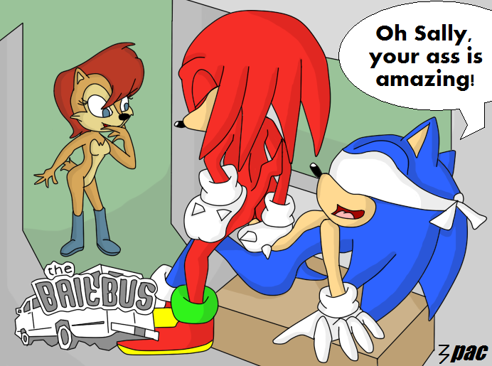 anal anal_penetration anthro bait_bus blindfold blue_body blue_eyes blue_hair brown_fur brown_hair chipmunk dialog echidna female fur gay group hair hedgehog knuckles_the_echidna male mammal on_top penetration red_body red_hair reverse_cowgirl_position rodent sally_acorn sega sex sonic_(series) sonic_team sonic_the_hedgehog text