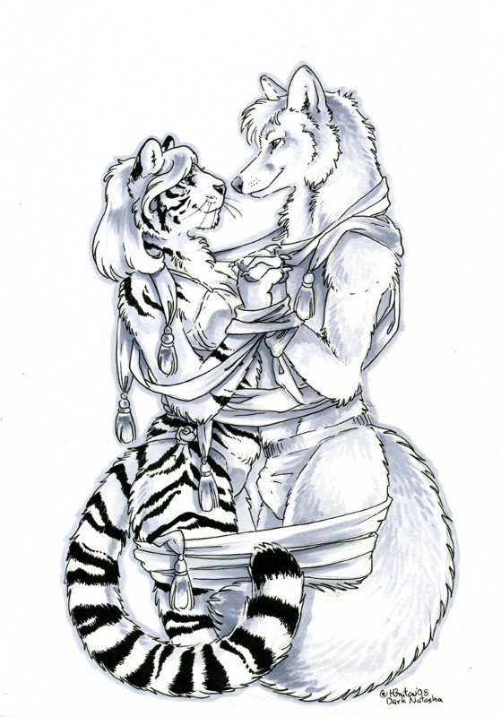bound bulge canine couple feline female fox heather_bruton male ribbons romantic straight tiger underwear