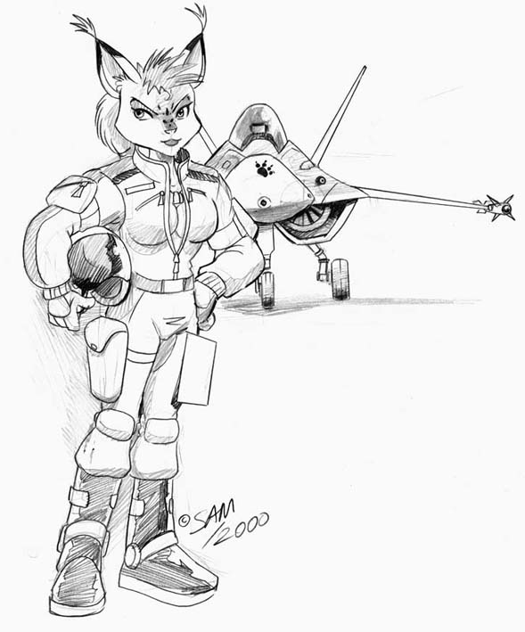 feline female fighter_pilot flight_suit lynx sam solo tough