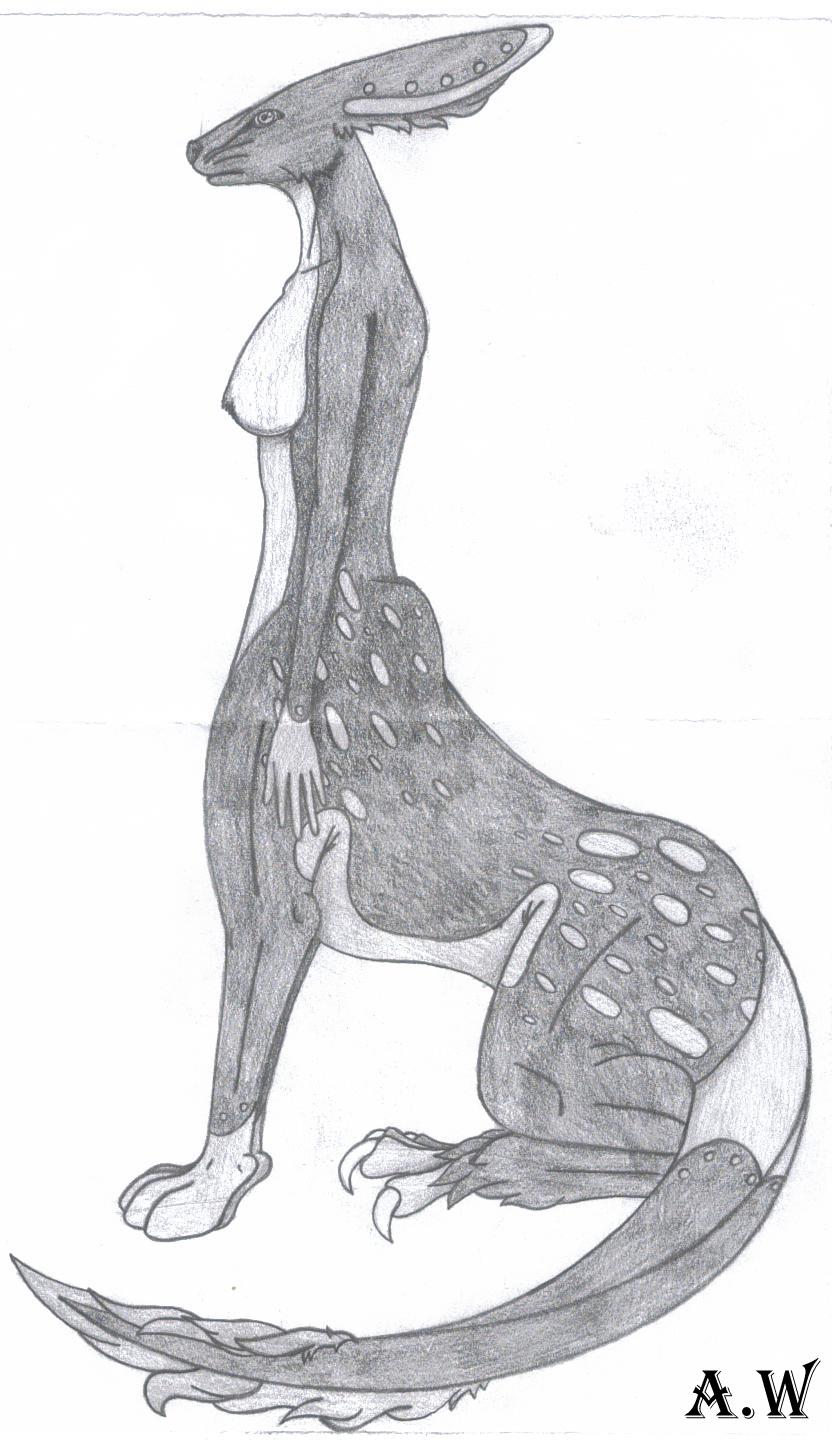 chimera ears female form hybrid ivxx_chimera_xxvi long pencil solo taur unknown_artist