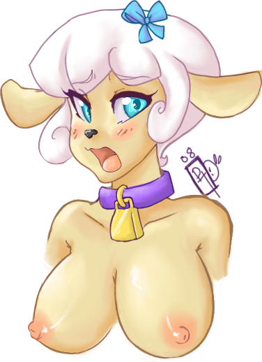blush breasts bust countnsheep cute female phsuke sheep shiny solo