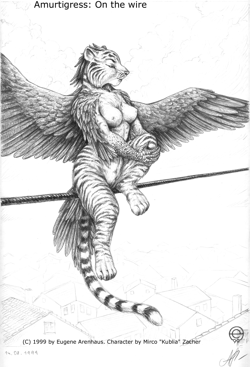 eugene_arenhaus feline nude siberian_tiger solo tiger wings
