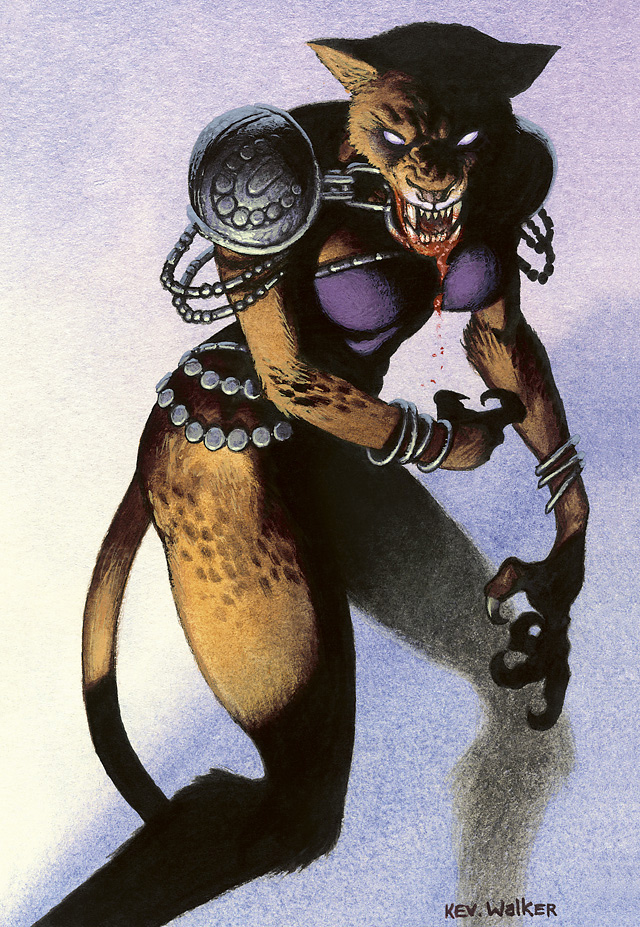 armor blood claws cougar feline glowing_eyes kev_walker magic_the_gathering mirri_cat_warrior snarl solo
