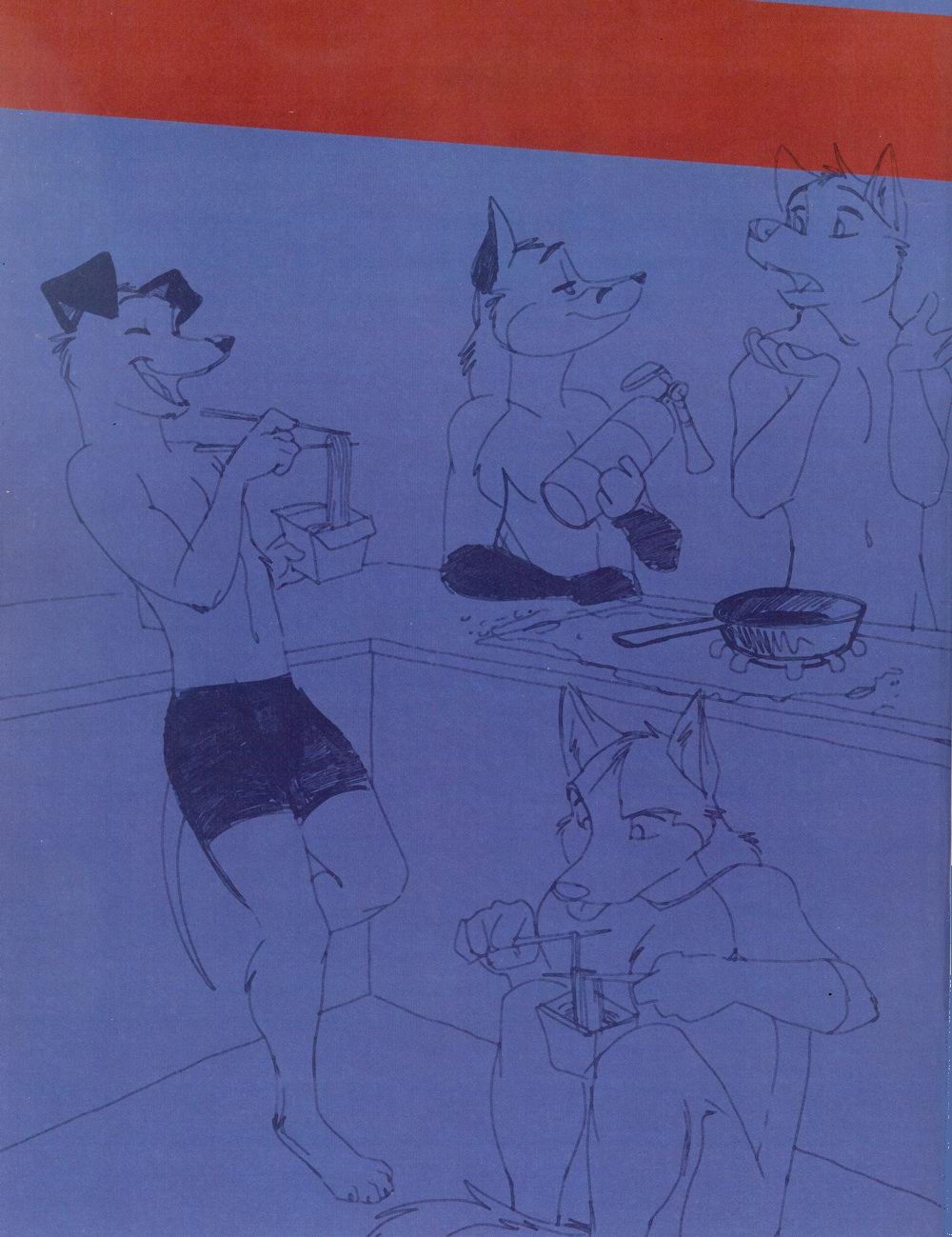 adam_wan canine comic dalmatian dog food fox lapping_the_competition nude take_out