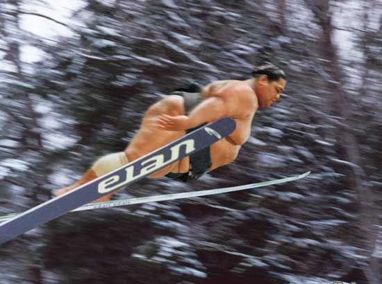 asian fat fat_man funny japan photo real skiing skis sumo_wrestler what