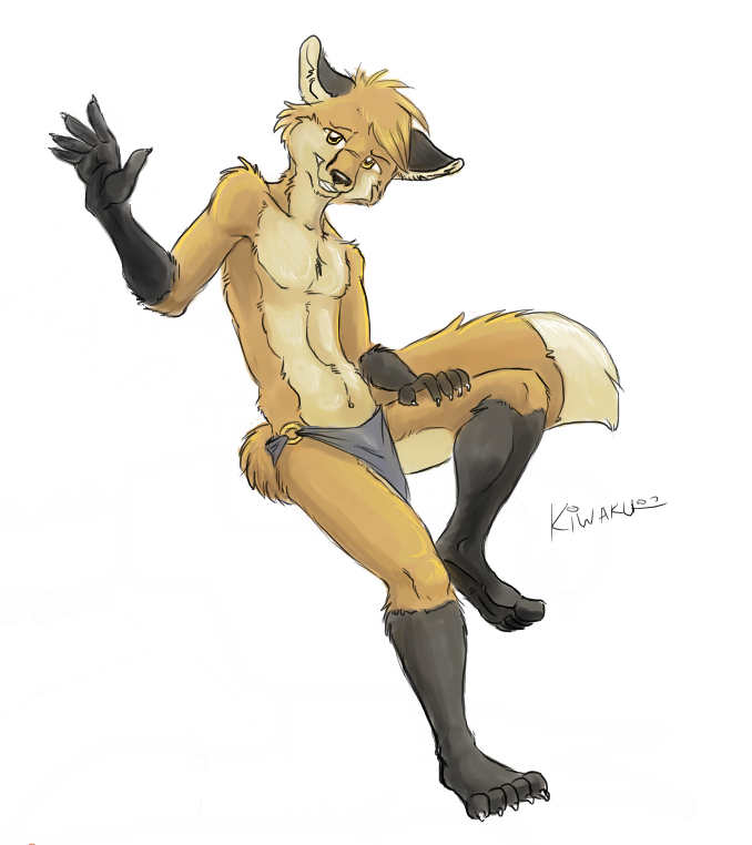 canine fox kiwaku loincloth male skimpy solo underwear