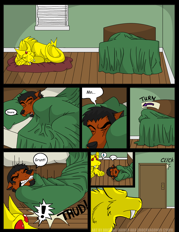 canine comic crocdragon89 english_text gay male mammal sleeping text
