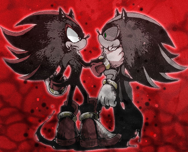 evil mephiles shadow_the_hedgehog siblings sonic_(series) twins urahyu