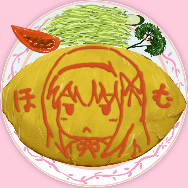 akemi_homura cabbage celery chiyami collaboration cucumber food homu ketchup mahou_shoujo_madoka_magica no_humans omurice plate pun tomato yuuki_akira