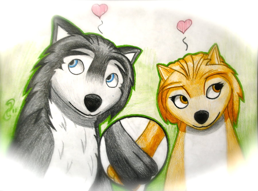 alpha_and_omega canine cartoon couple cute duo female humphrey kate love male mammal straight superbb wolf
