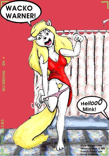 blonde_hair female hair mammal minerva_mink mink mustelid panties panty_pull pubes pubic_hair pussy solo underwear undressing unknown_artist