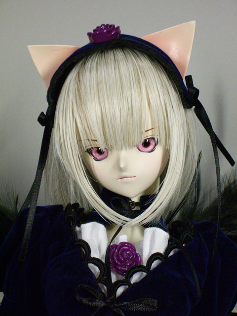 animal_ears cat_ears doll photo purple_eyes rozen_maiden suigintou white_hair