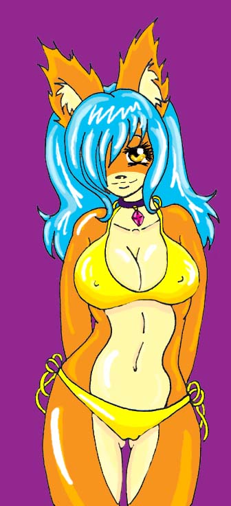 bikini breasts female side-tie_bikini skimpy solo terry vixenthewolf