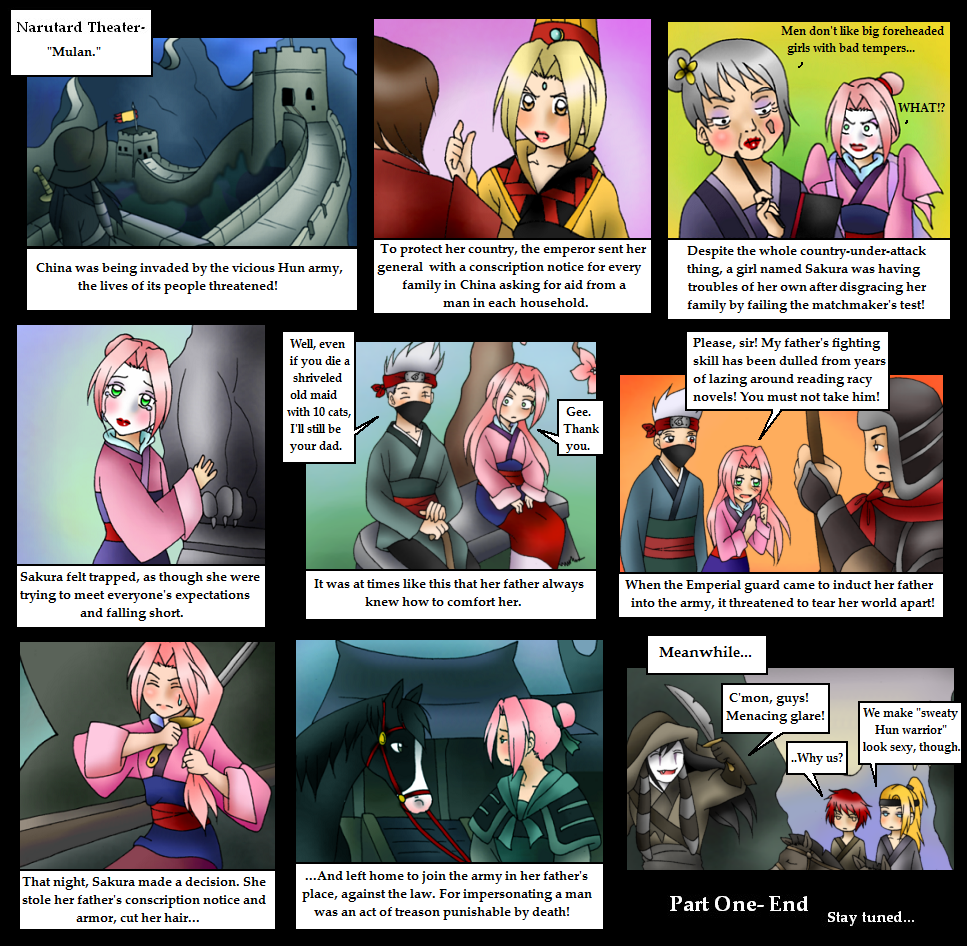 disney haruno_sakura mulan naruto orochimaru parody tsunade yamanaka_hino