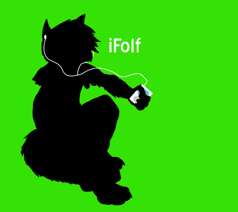 canine folf fox green_background ifolf ipod kovat outline solo