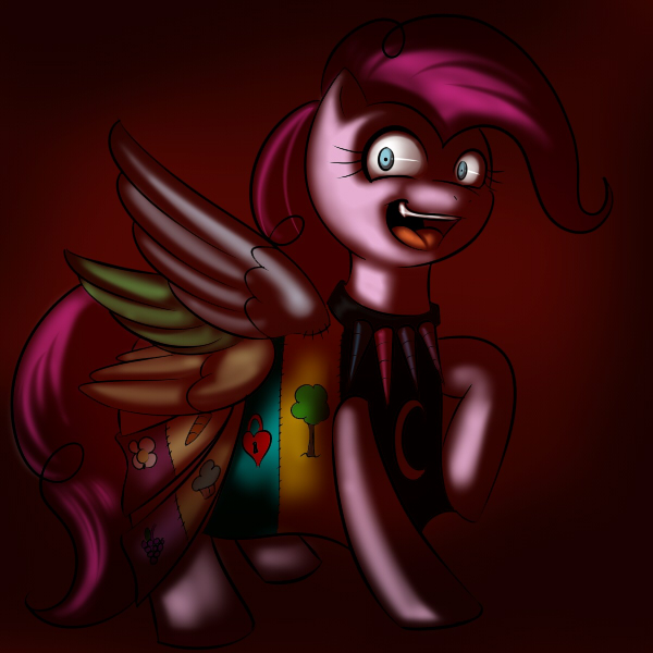 creepy cupcakes_(mlp_fanfic) cutie_mark dress equine female feral friendship_is_magic fur guro hair horn horse kloudmutt looking_at_viewer mammal my_little_pony pink_body pink_fur pink_hair pinkie_pie_(mlp) pony solo wings