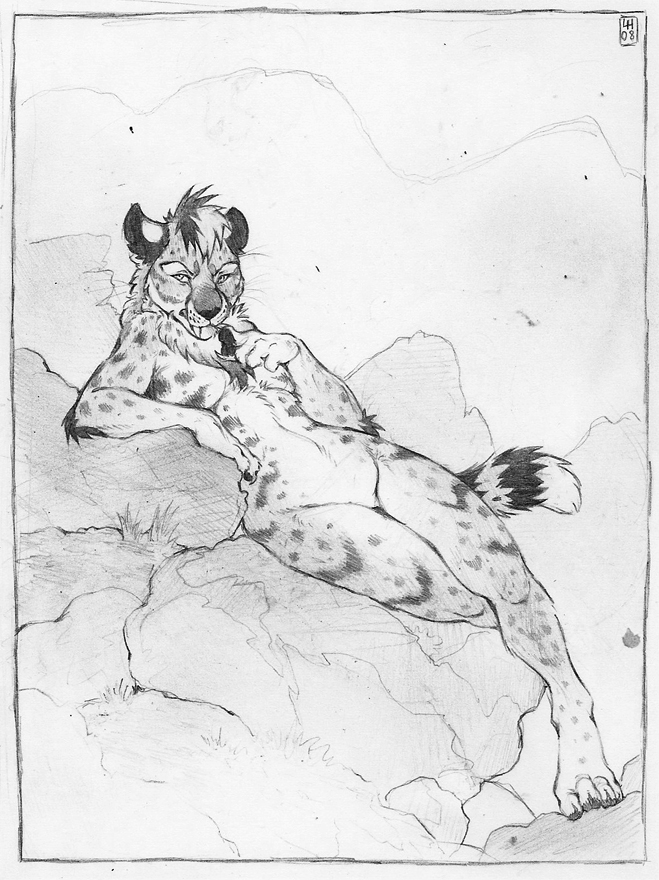feline female louvelex mane_hair nude reclining saskia snow_leopard solo
