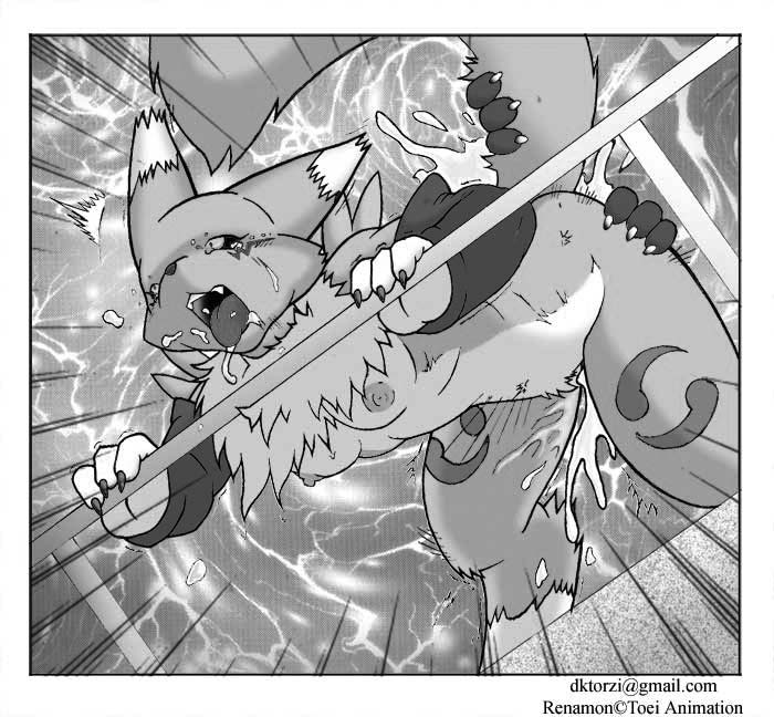 canine digimon dk_luis female fox male messy panting renamon sex straight unseen_assailant