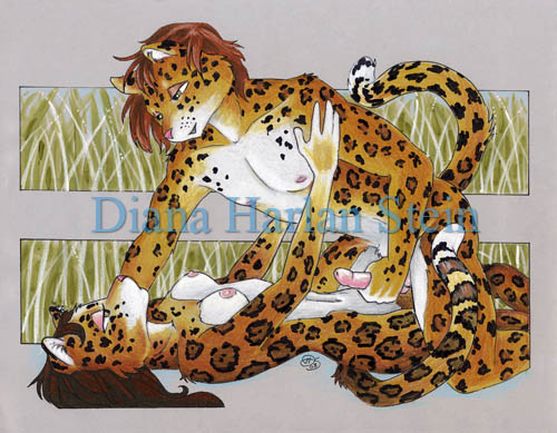 breasts dhstein feline female leopard male nude on_back penis sex straight