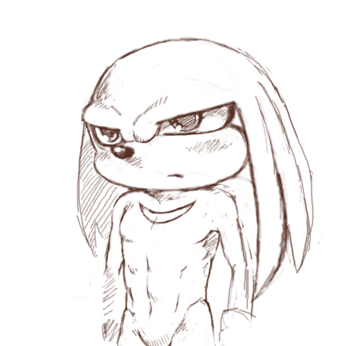 kiske_7key knuckles_the_echidna male nude sketch solo sonic_(series) what 七鍵きすく