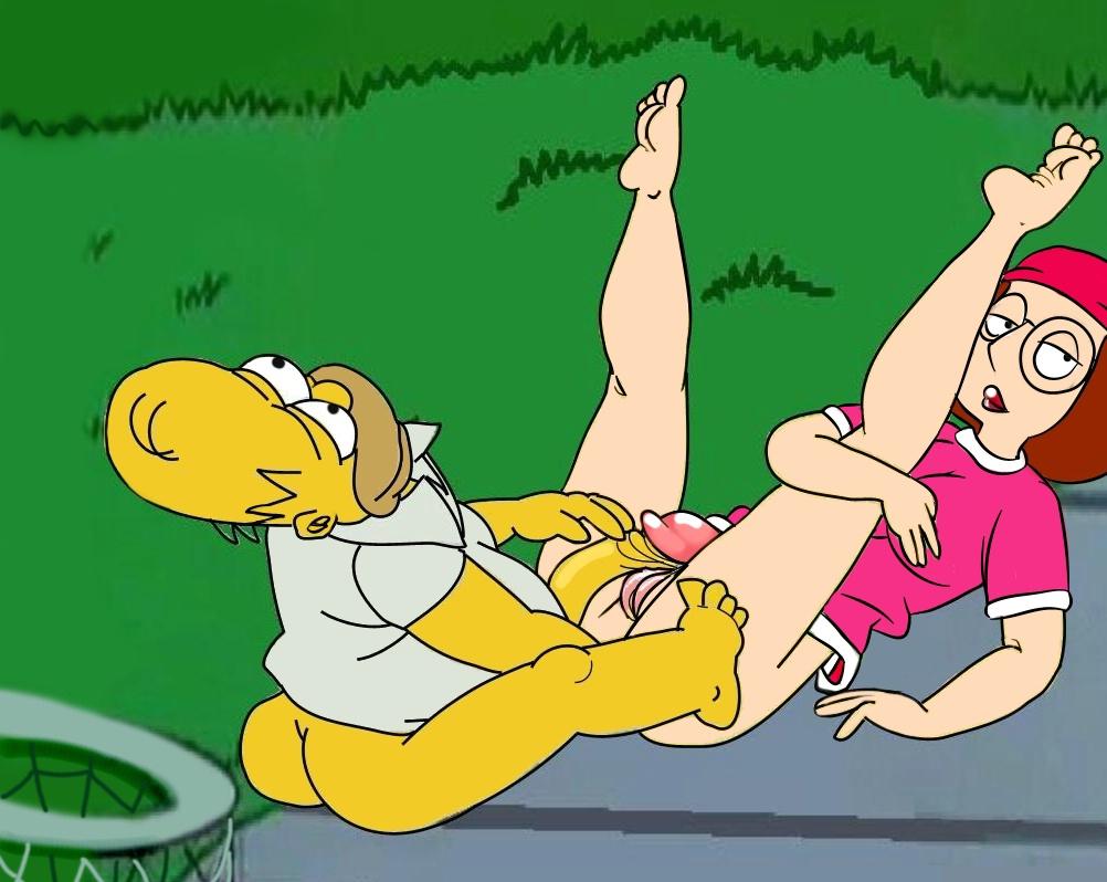 crossover family_guy homer_simpson meg_griffin the_simpsons